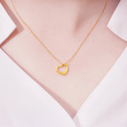 VITICEN 24K Gold Pure Gold Love Heart Chain