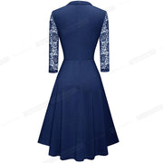 KATTY LYN Patchwork Retro Dresses