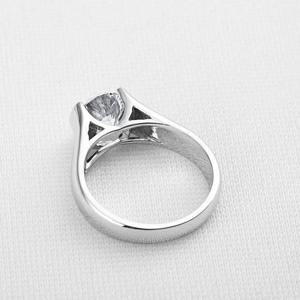 Moissanite 925 Silver Wedding Ring