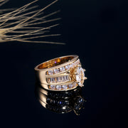 DIWENFU 18K Carat Multi Gold Ring