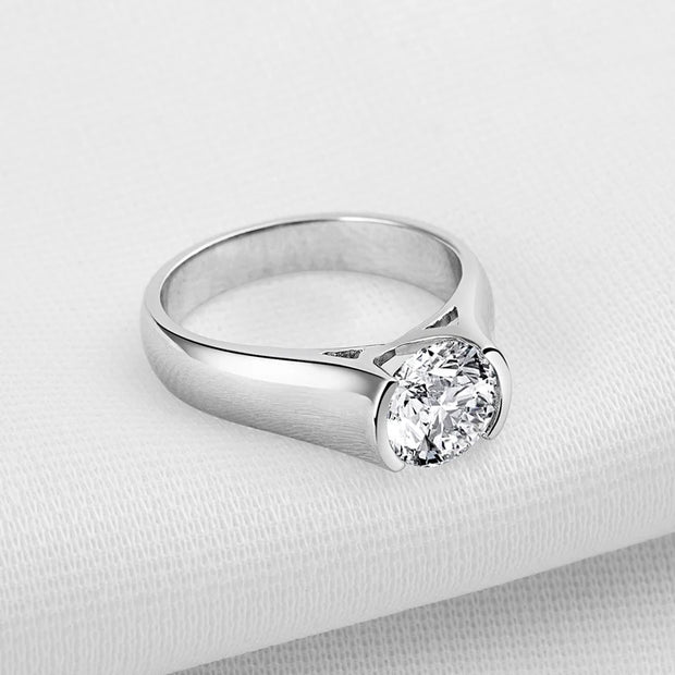 Moissanite 925 Silver Wedding Ring