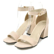 BLISS HARBOUR  High Heels Open Toe Flock Sandal - Shop All Digital 