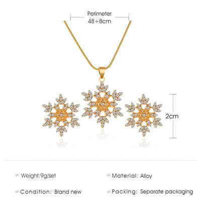 Snow Flower 925 Sterling Silver Jewelry Set