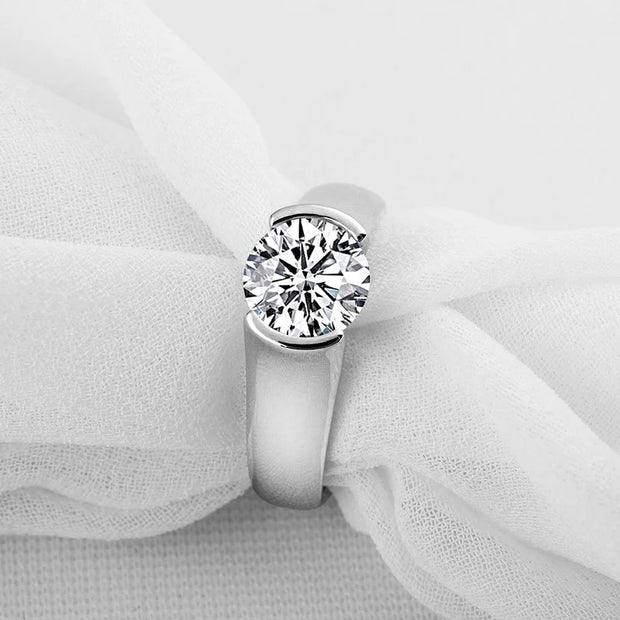 Moissanite 925 Silver Wedding Ring