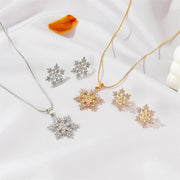 Snow Flower 925 Sterling Silver Jewelry Set