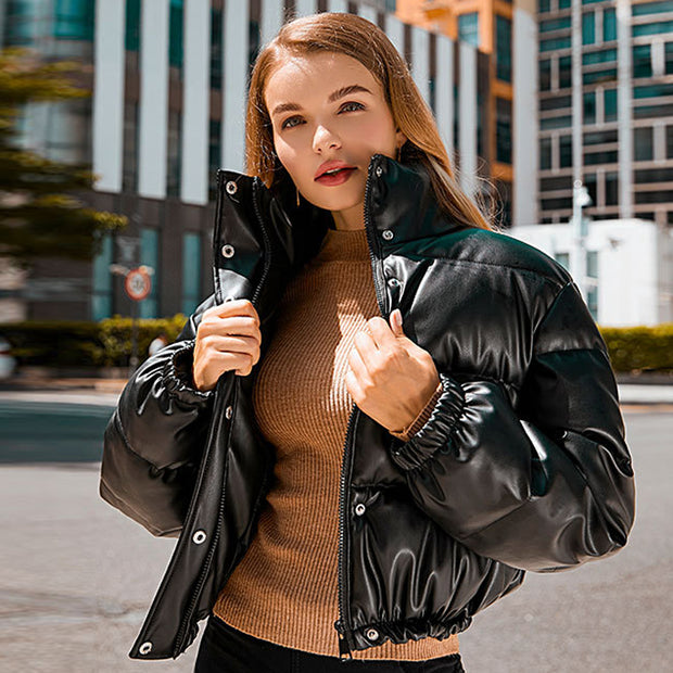 Stylish Winter Thick Warm Leather Jacket