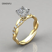 Glittering 14K Gold 2 Carat Diamond Rings