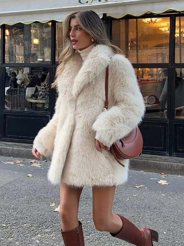 Vintage Faux Fur Winter Loose Jackets