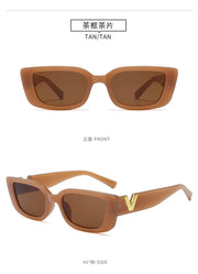 QULE V-Shaped Frame Fashion Sunglasses