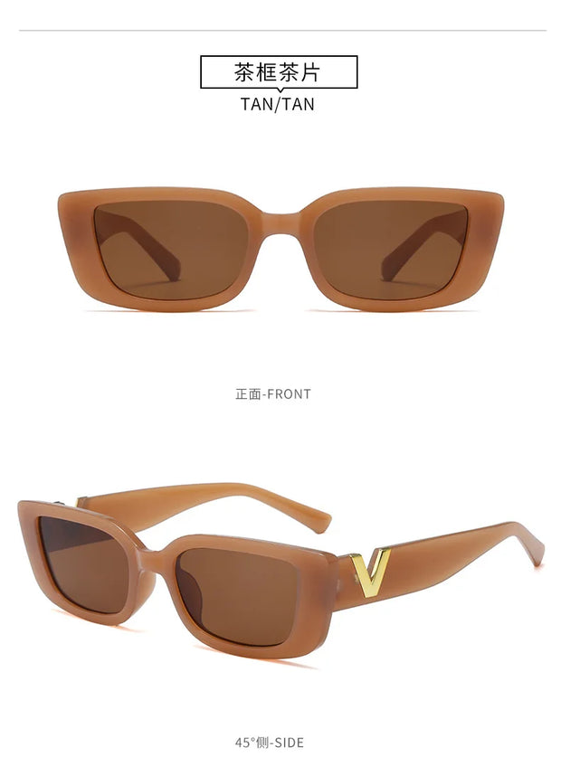 QULE V-Shaped Frame Fashion Sunglasses