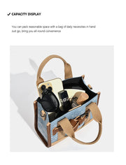 Luxury Designer Bag Tote Women Handbags Letter Shoulder Brands Soft PU Shopper Purses Spliced Color contrast Crossbody Bags - Shop All Digital 