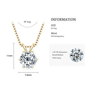 Moissanite 18K Gold Plated Jewelry Set