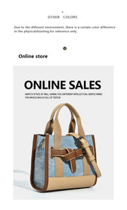 Luxury Designer Bag Tote Women Handbags Letter Shoulder Brands Soft PU Shopper Purses Spliced Color contrast Crossbody Bags - Shop All Digital 