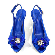 Venus Chan Nigerian Women Heel Party Shoes and Bag Set Royal Blue Colour Rhinestone Handbag Italian Design Wedding INS 2024 - Shop All Digital 