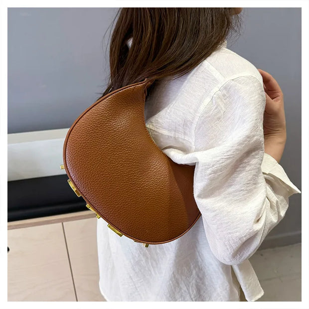 Luxury semi-circular crescent handbag - Shop All Digital 