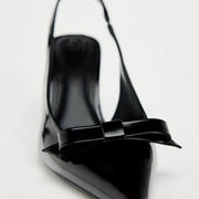 Amanda Stride Black Slingback Pointed Toe Sandals - Shop All Digital 