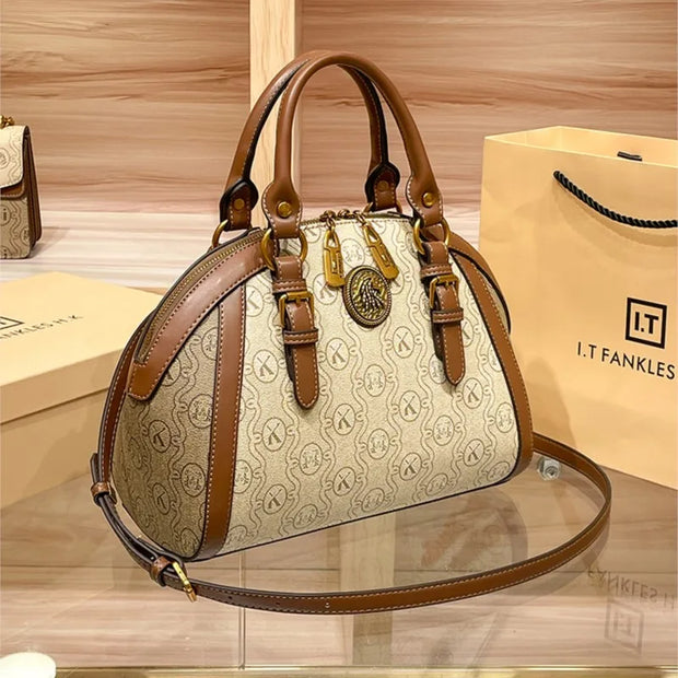 Women's handbag, fashionable and luxurious brand handbag, new 2024 high-end leather shoulder bag, designer retro crossbody bag - Shop All Digital 