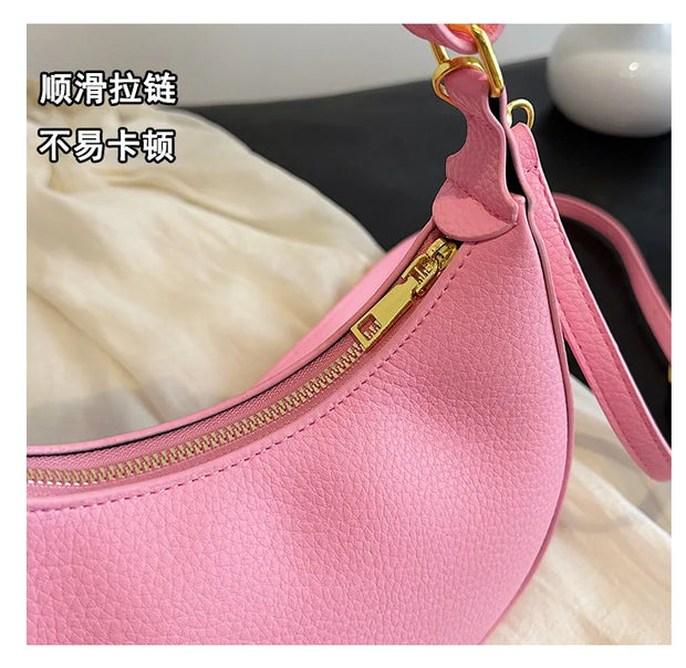 Luxury semi-circular crescent handbag - Shop All Digital 