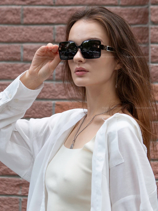 RUIAO Luxury square designer fashion big sunglasses