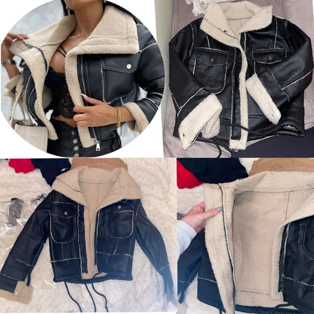 Faux Leather Jackets Women