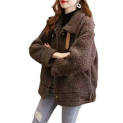 Women's Cashmere Coats Casual Jackets Warm Ladies Clothing Button Autumn Winter 2024 New Korean Fashion Long Sleeve Outerwear