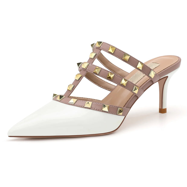 VETAALENO Rivets Strappy Luxury Designer Slide Sandals - Shop All Digital 