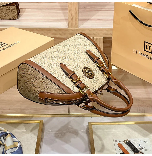 Women's handbag, fashionable and luxurious brand handbag, new 2024 high-end leather shoulder bag, designer retro crossbody bag - Shop All Digital 