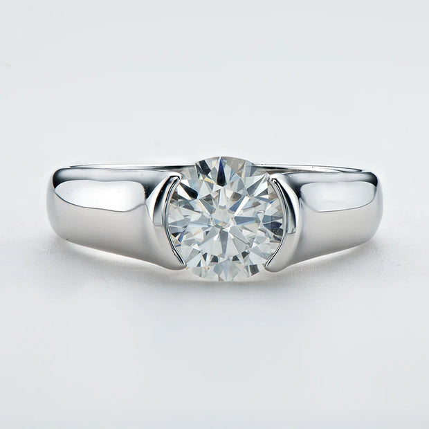 Moissanite 925 Silver Wedding Ring