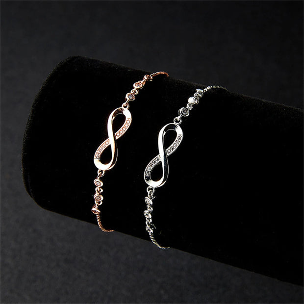 Romantic Forever Love Infinity Chain Zircon Bracelets Jewelry