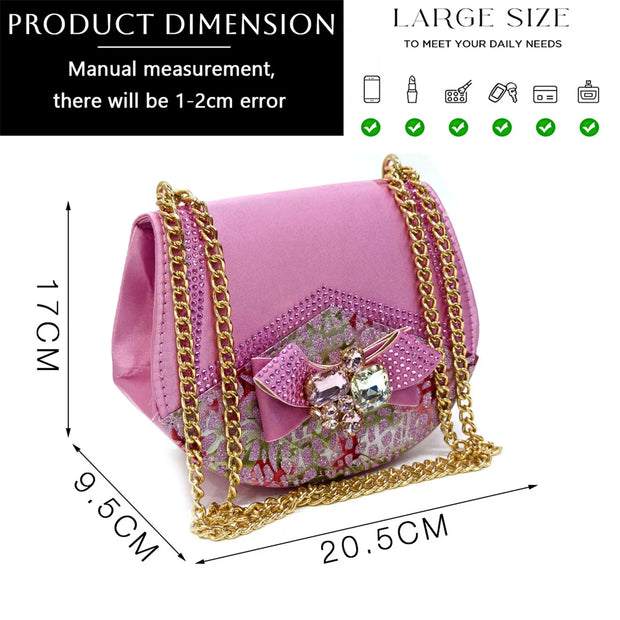 Venus Chan Nigerian Women Heel Party Shoes and Bag Set Royal Blue Colour Rhinestone Handbag Italian Design Wedding INS 2024 - Shop All Digital 