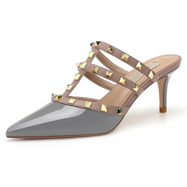 VETAALENO Rivets Strappy Luxury Designer Slide Sandals - Shop All Digital 