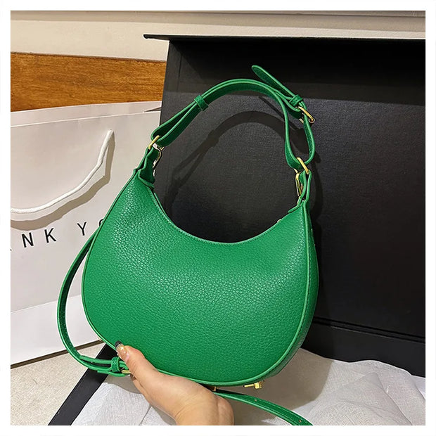 Luxury semi-circular crescent handbag - Shop All Digital 