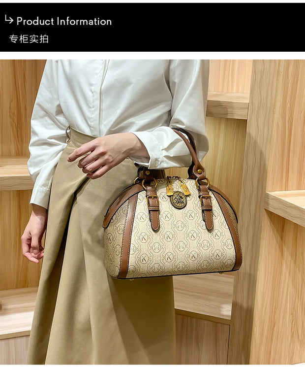 Women's handbag, fashionable and luxurious brand handbag, new 2024 high-end leather shoulder bag, designer retro crossbody bag - Shop All Digital 