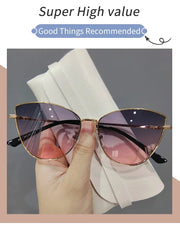 Vintage Cat Eye Frame Sunglasses Women 2024 Luxury Brand Designer Fashion Female Eyewear Retro Trendy Sun Shades for Lady - Shop All Digital 