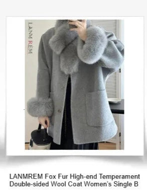 Luxury LANMREM High End Double Sided Cashmere Winter Coat - Shop All Digital 