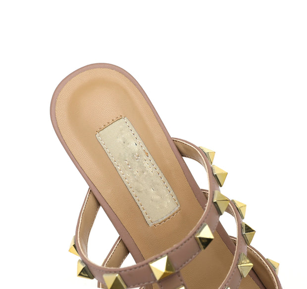 VETAALENO Rivets Strappy Luxury Designer Slide Sandals - Shop All Digital 