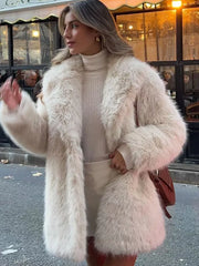 Vintage Faux Fur Winter Loose Jackets