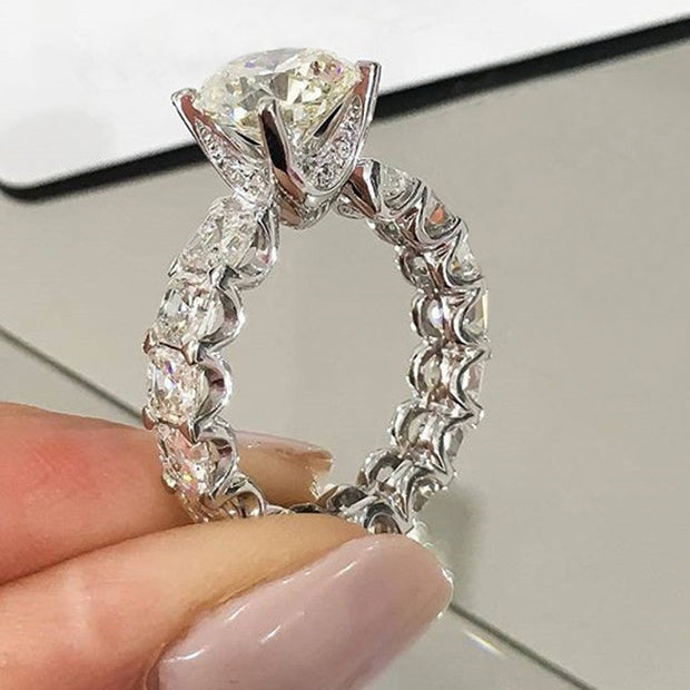 Luxury 925  Sterling Silver Engagement Ring