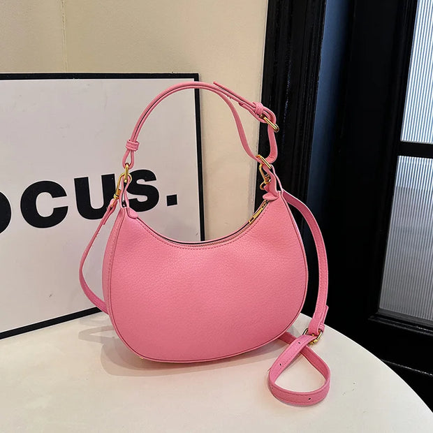 Luxury semi-circular crescent handbag - Shop All Digital 