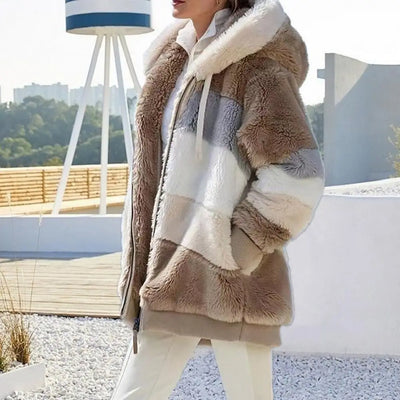 Trendy Lady Autumn Jacket Fluffy Winter Jacket