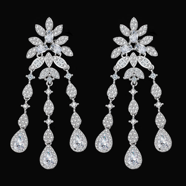 Super Luxury Cubic Zirconia Bridal Jewelry Set