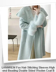 Luxury LANMREM High End Double Sided Cashmere Winter Coat - Shop All Digital 