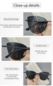 Vintage Cat Eye Frame Sunglasses Women 2024 Luxury Brand Designer Fashion Female Eyewear Retro Trendy Sun Shades for Lady - Shop All Digital 